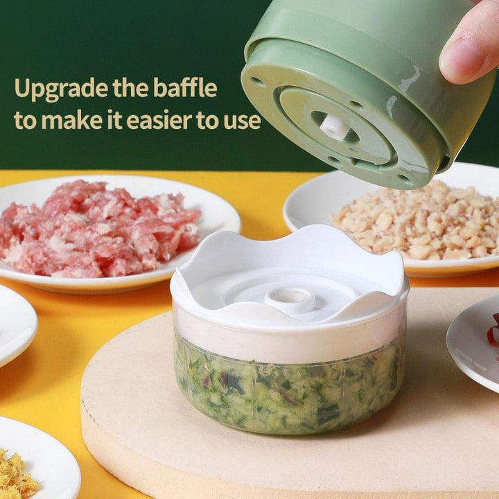 4 IN 1 HANDHELD ELECTRIC VEGETABLE CUTTER SET USB - isabellla