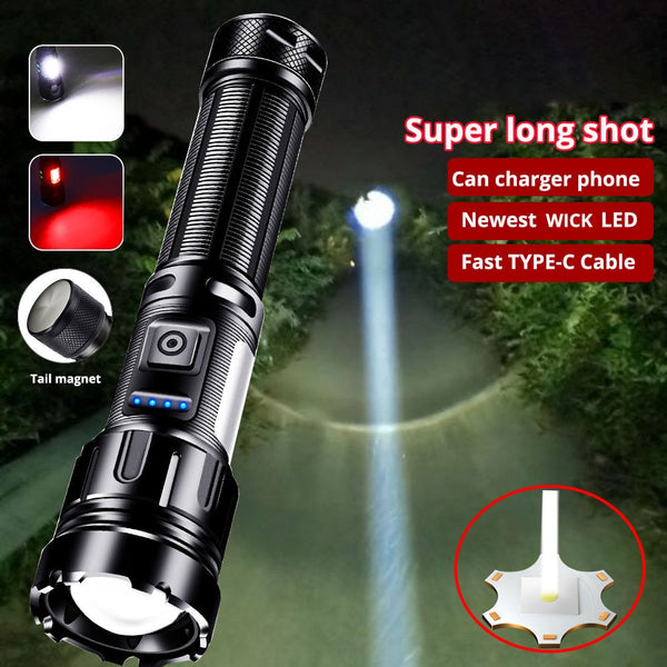 LED Rechargeable Tactical Laser Flashlight